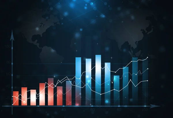 Entreprise Stock Taureau Marché Finance Croissance Bougies Graphique Bannière — Photo