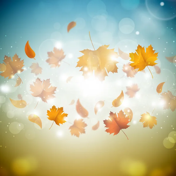 黄金色の秋を葉します。 — ストック写真