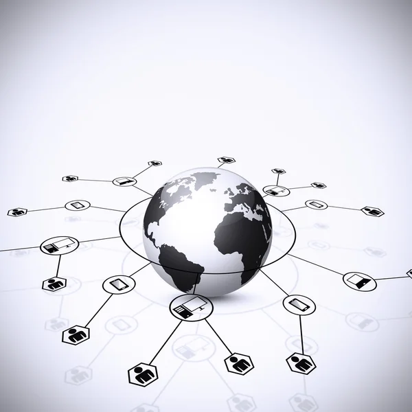 Hintergrund des globalen Netzwerks — Stockfoto