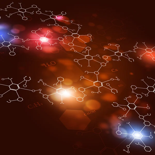 Chemie prvků červené pozadí — Stock fotografie