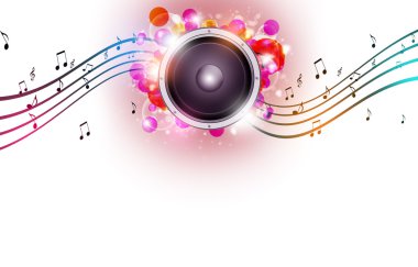 Çok renkli parlak müzik arka plan