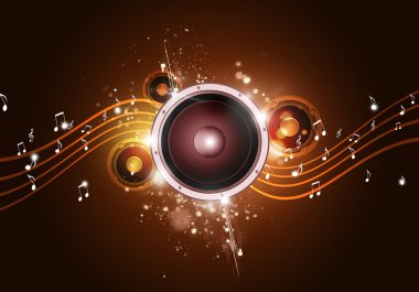 Müzik parti altın arka plan