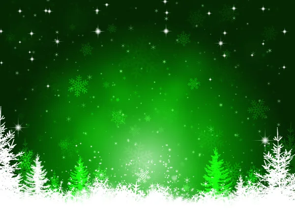 Inverno verde fundo de Natal — Fotografia de Stock