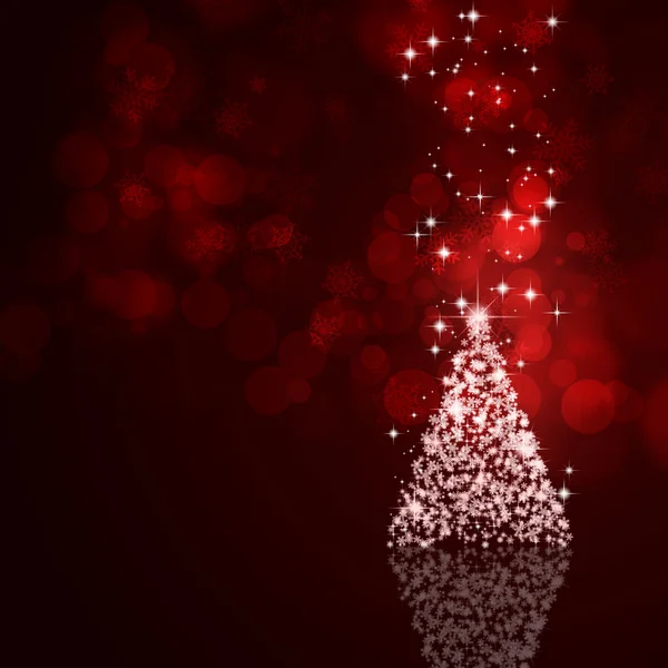 Weihnachtsbaum roter Hintergrund — Stockfoto