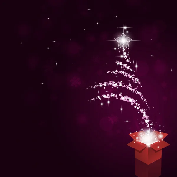 Magische Bokeh kerstboom — Stockfoto