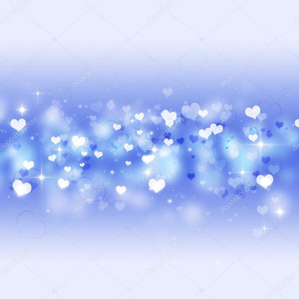 Bright Blue Valentine Card