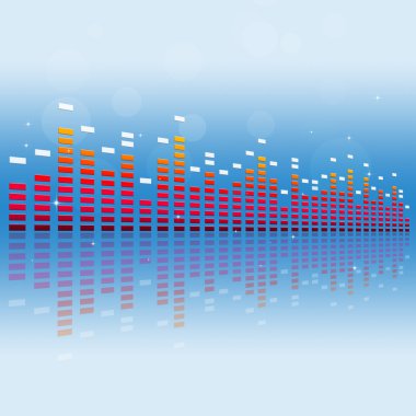 müzik çok renkli bir equalizer