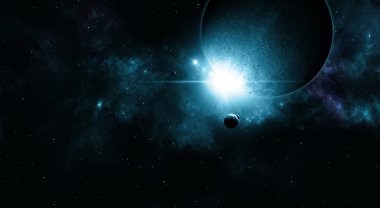 Uzay eclipse arka plan