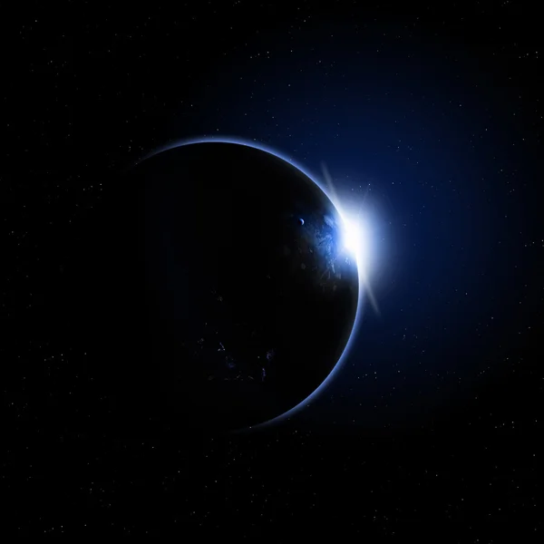 Blue Solar Eclipse — Stock Photo, Image