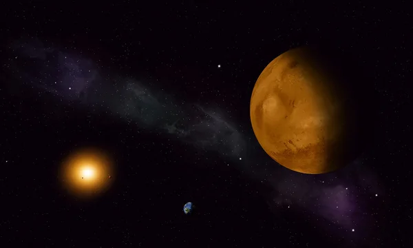 Wyprawy kosmicznej Mars — Zdjęcie stockowe