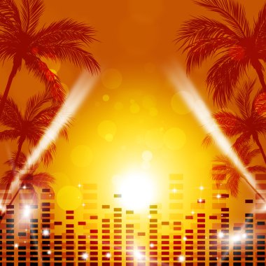 Tropikal müzik arka plan