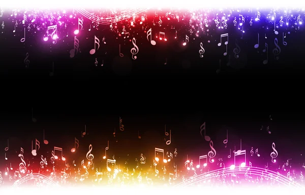 Multicolor Musik Noten Hintergrund — Stockfoto