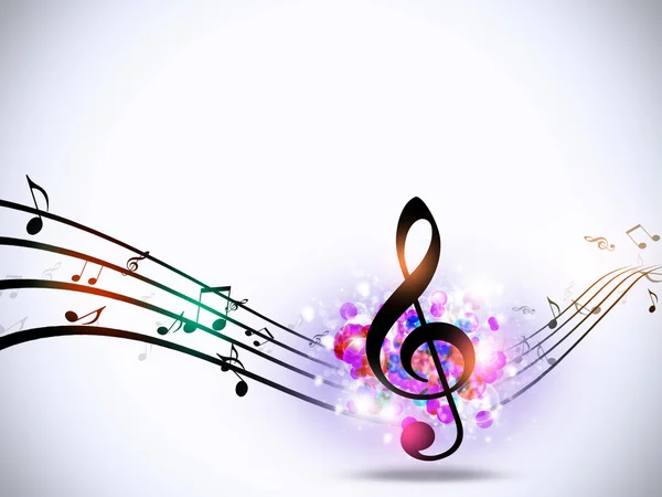 Music Notes Bright Funky Background — Stockfoto