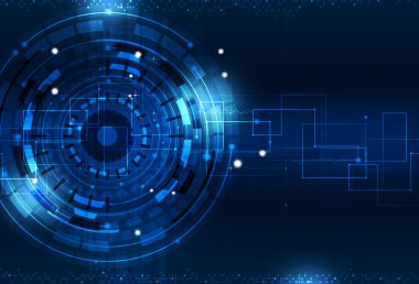 Dijital teknoloji mavi arka plan