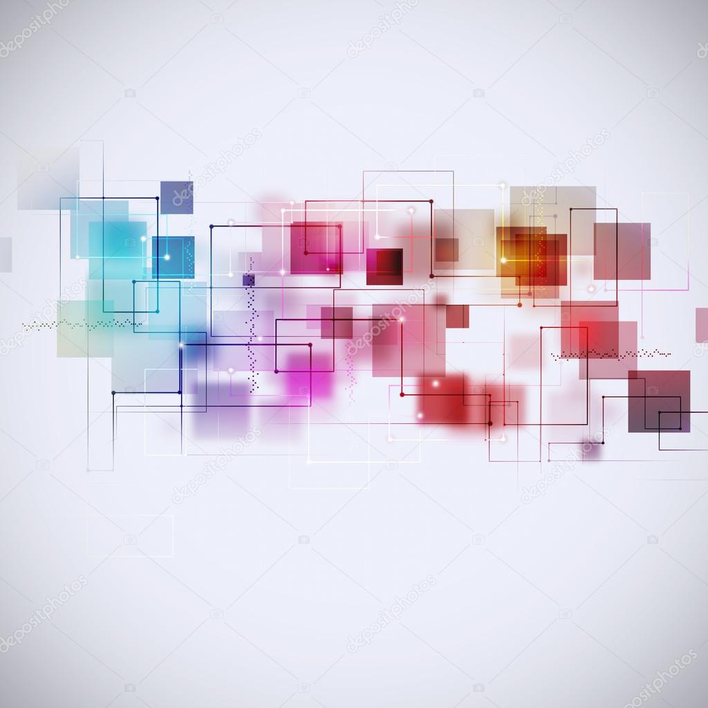 Abstract Technology Multicolor Background