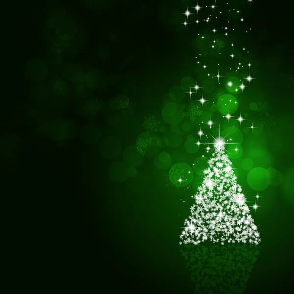 Christmas Magic Tree tło zielony — Zdjęcie stockowe