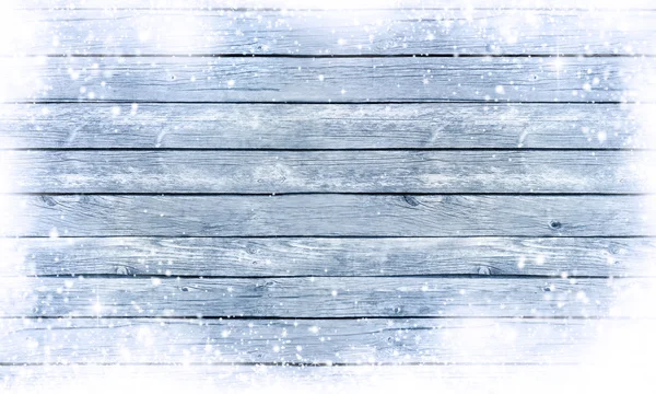 Snow dřevěné pozadí — Stock fotografie