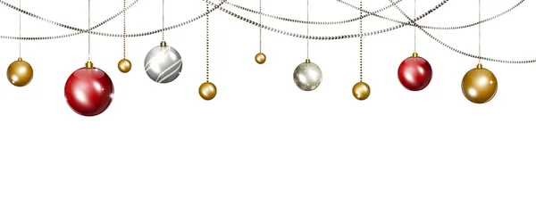 Banner de bolas de Navidad — Foto de Stock