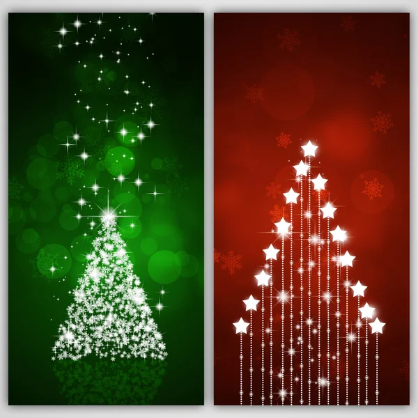 Banners abstractos del árbol de Navidad — Foto de Stock