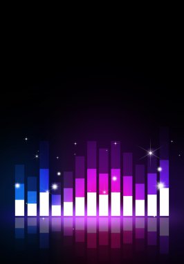Çok renkli parti müzik ekolayzır