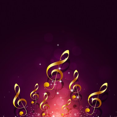 Parlak altın müzik notlar