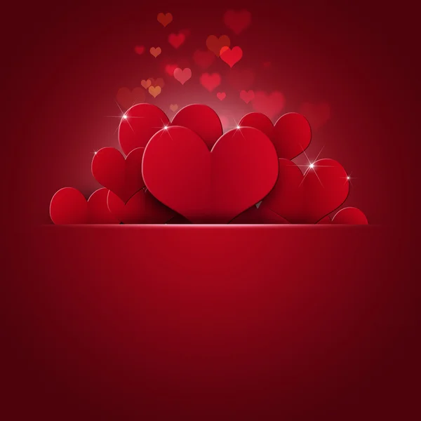 Red Valentine Hearts — Stock Photo, Image