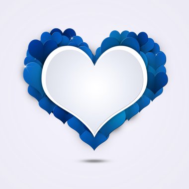 Mavi kalp şekli Valentine arka plan
