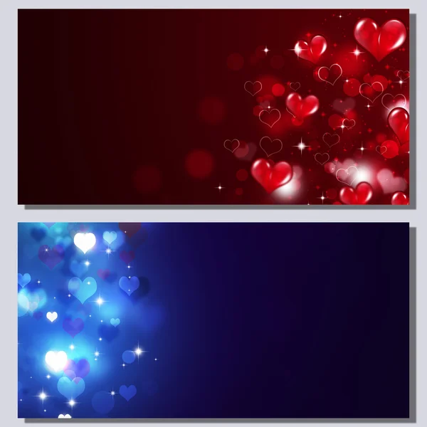 Abstracte Valentine Banners — Stockfoto