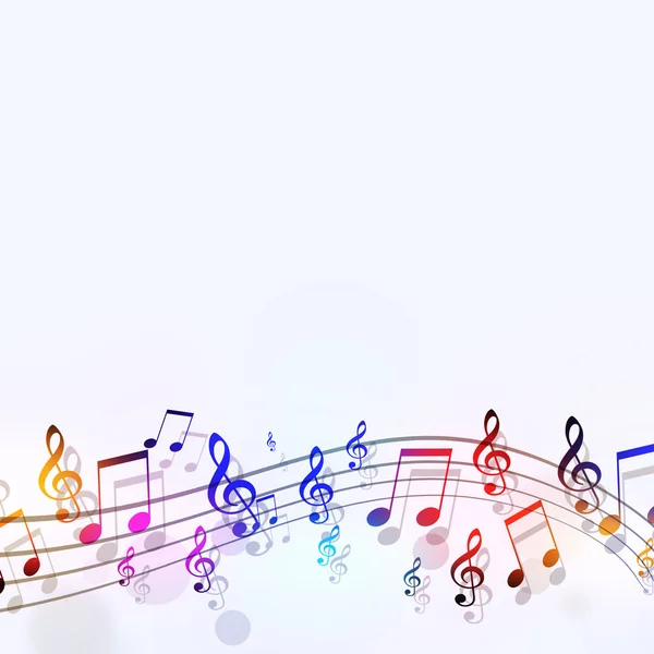 Note musicali multicolore — Foto Stock