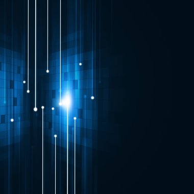 Soyut teknoloji mavi arkaplan