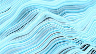Dalgalı çizgiler şeklinde soyut mavi arkaplan, resimleme