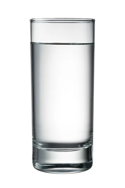 Waterglas geïsoleerd op wit. Met uitknippad — Stockfoto