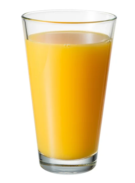 オレンジ ジュース。分離したガラス。クリッピング パスと — ストック写真