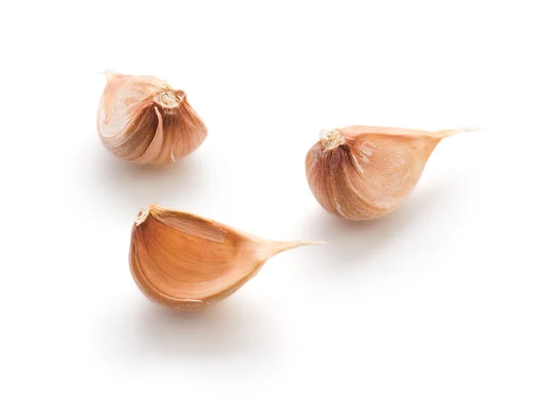 Garlic cloves on white background — Stock Photo, Image