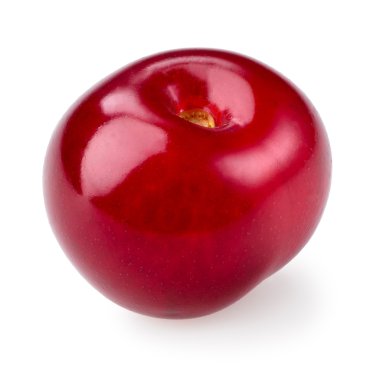 Beyaz arkaplanda kiraz izole