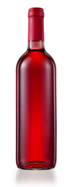 Red wine bottle isolated. With clipping path — Stock Photo, Image