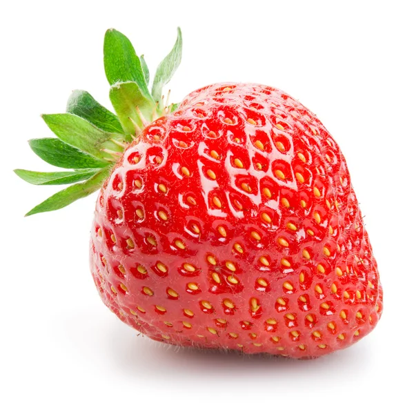 Φρέσκια φράουλα απομονωμένη σε λευκό φόντο — Φωτογραφία Αρχείου