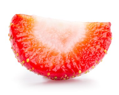 çilek dilim beyaz zemin üzerine izole