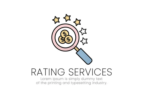 Logo de servicios de calificación. Ilustración vectorial — Vector de stock