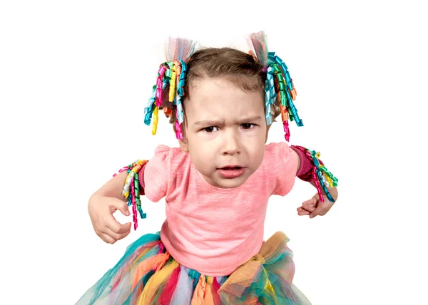 Retrato infantil positivo — Fotografia de Stock