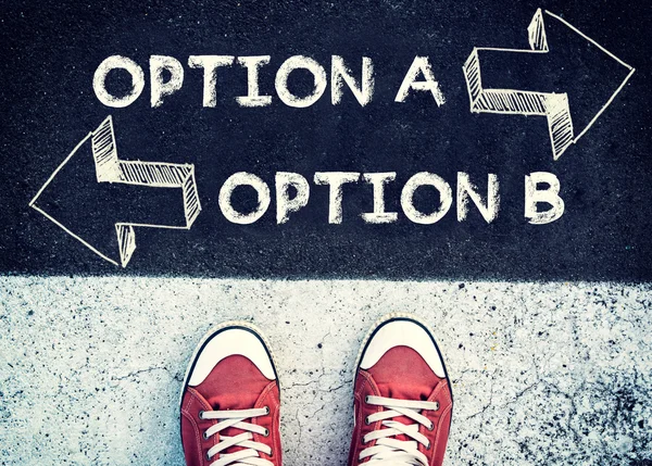 Option a und b — Stockfoto