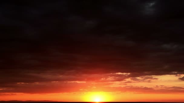 Sunrise And Sea Waves over Sand Beach — Stock Video