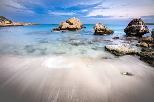 Beautiful Sand Beach Long Exposure — Stock Photo, Image
