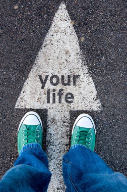 Green shoes on your life sign clipart