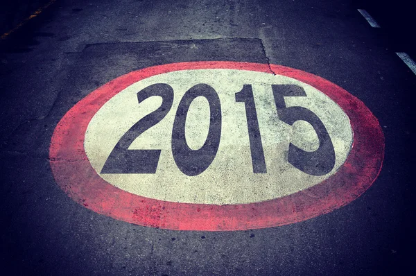 2015 Segnale stradale — Foto Stock