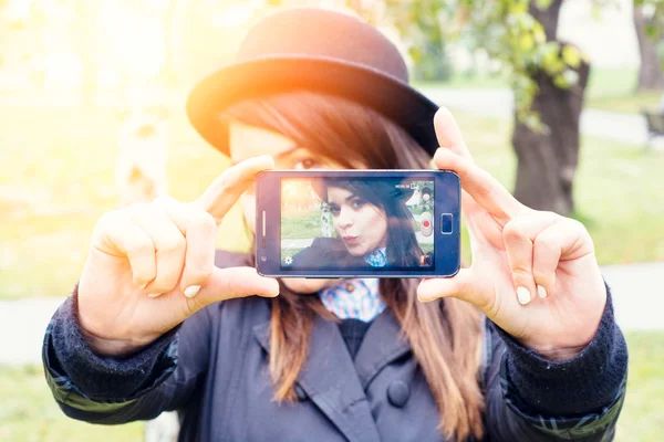 Selfie van vrouwelijke — Stockfoto