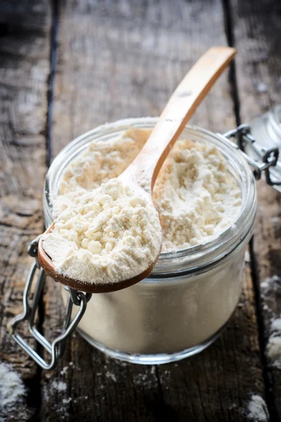 Flour in the ladle — Stock Photo, Image
