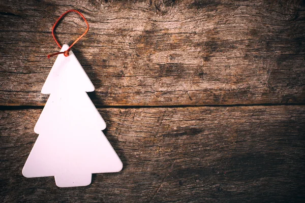 Noel ağacı şeklinde boş kartı — Stok fotoğraf