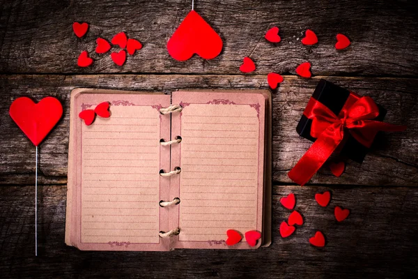 Velho livro de amor — Fotografia de Stock