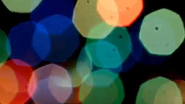 Kolorowy, niewyraźne, bokeh świateł tło — Wideo stockowe